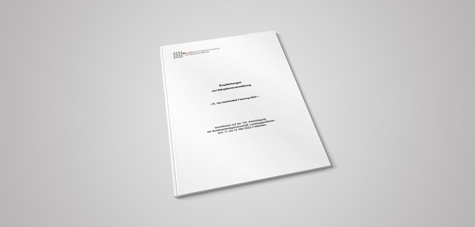 Titelseite der Empfehlungen zur Adoptionsvermittlung