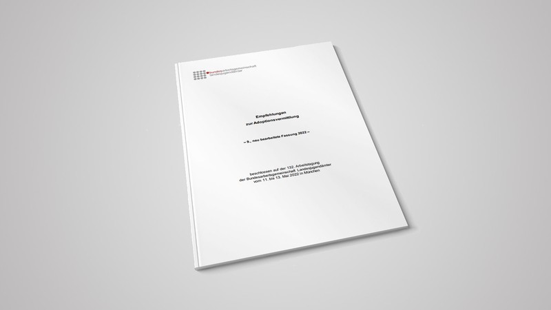 Titelseite der Veröffentlichung: Empfehlungen zur Adoptionsvermittlung.