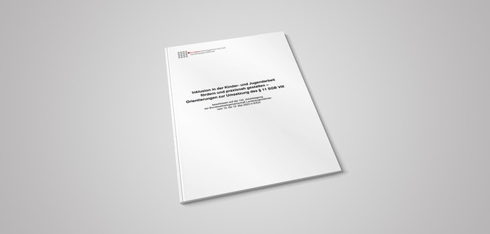 Titelseite der Veröffentlichung: Inklusion in der Kinder- und Jugendarbeit fördern und praxisnah gestalten - Orientierungen zur Umsetzung des § 11 SGB VIII.