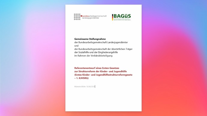 Titelbild der Veröffentlichung "Stellungnahme zum 1. KJHSRG"